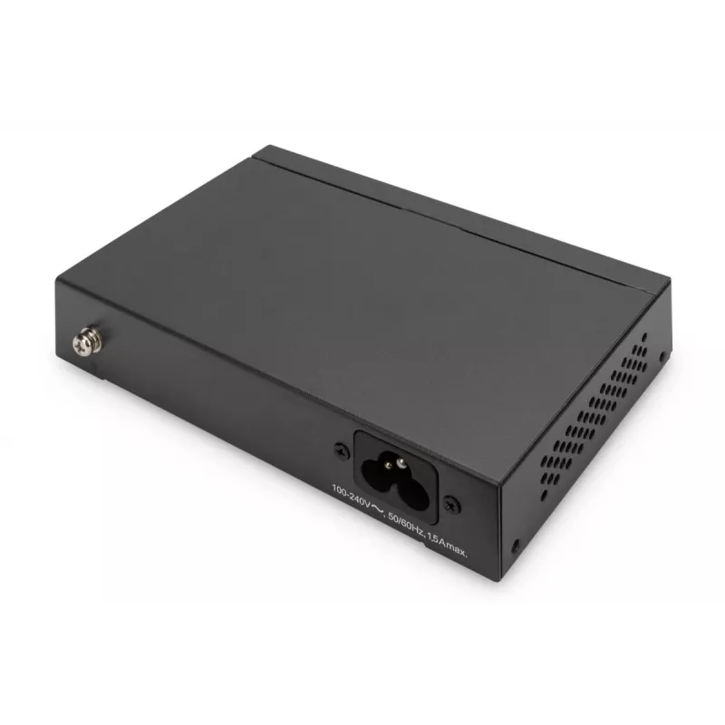 DIGITUS Switch PoE 4+1 puertos Ethernet No gestionado 4 puertos PoE,