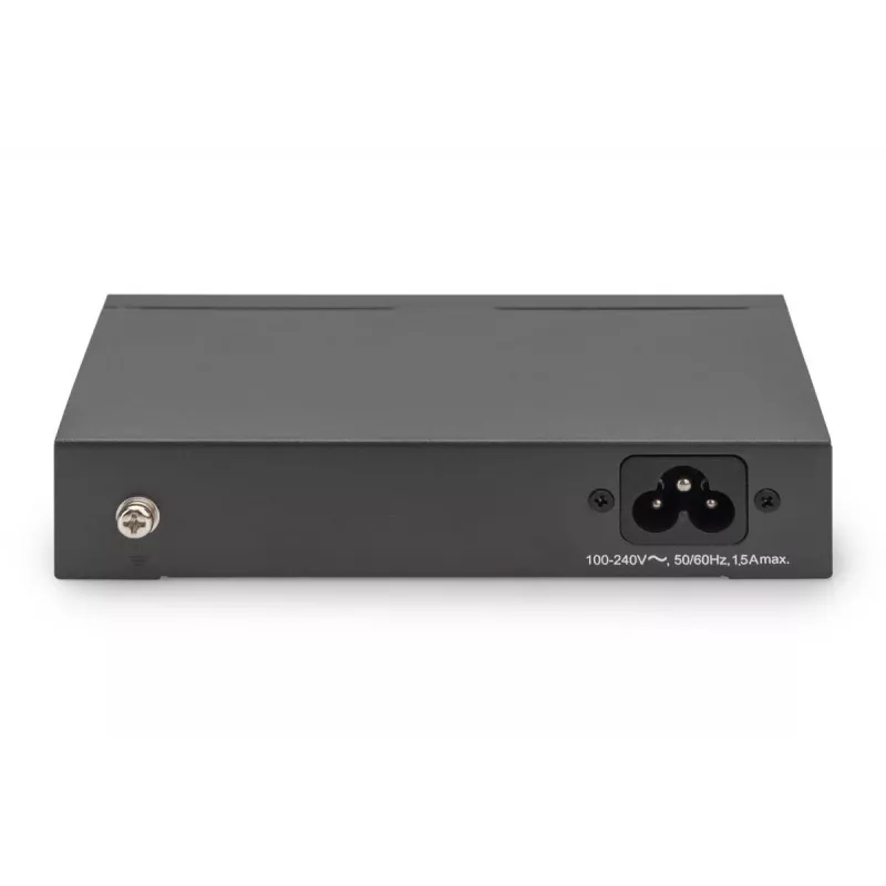 DIGITUS Switch PoE 4+1 puertos Ethernet No gestionado 4 puertos PoE,