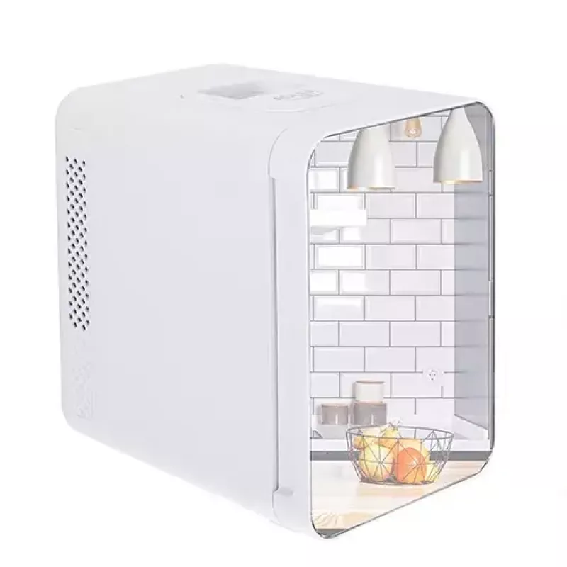 Mininevera independiente Adler AD 8085, 4 L, apertura derecha, puerta con espejo, 220–240 V/12 V