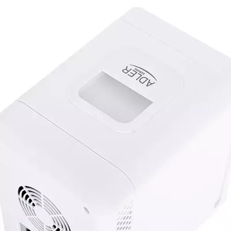 Mininevera independiente Adler AD 8085, 4 L, apertura derecha, puerta con espejo, 220–240 V/12 V