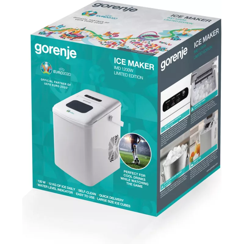 Gorenje IMD1200W Máquina de hielo Máquina de hielo portátil 12 kg/24 h 120 W Blanco
