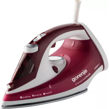 Gorenje SIH2200RBC Plancha de vapor Suela cerámica 2200 W Rojo