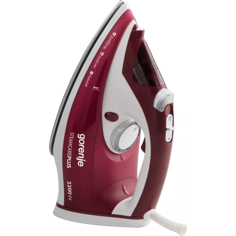 Gorenje SIH2200RBC Plancha de vapor Suela cerámica 2200 W Rojo