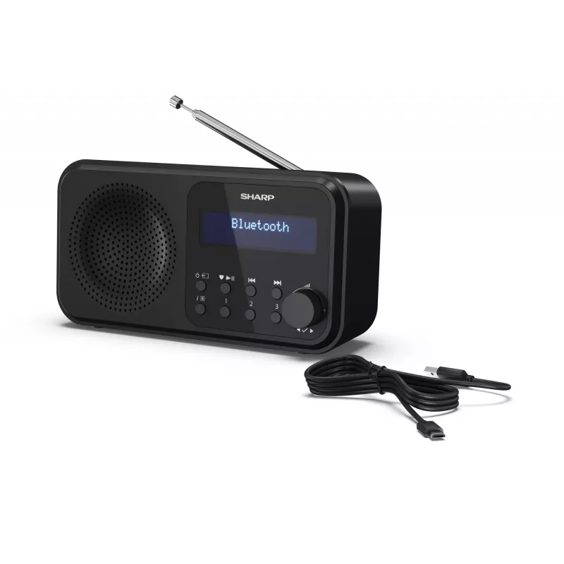 Sharp DR-P420(BK) Tokyo Radio digital portátil, Portátil, Digital, DAB, DAB+, FM, Auto-Scan, Auto-Tuning, 2 W, AAC