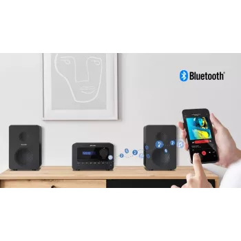 Sharp TOKYO DAB+ HI-FI Micro System Microssistema de audio doméstico 40 W Negro