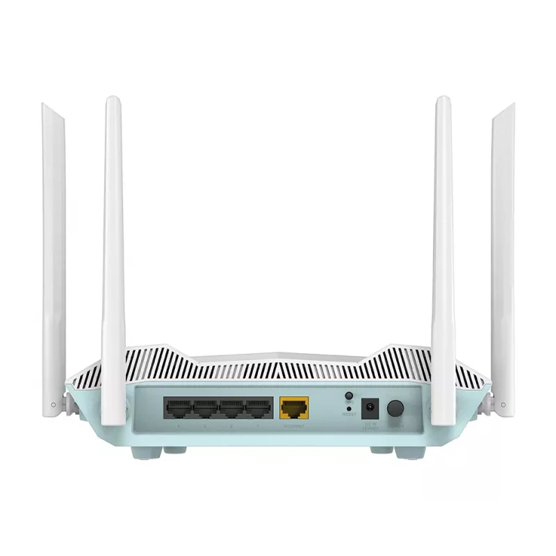 Router inteligente D-Link EAGLE PRO AI AX3200, Wi-Fi 6 (802.11ax), doble banda (2,4 GHz / 5 GHz), Ethernet LAN, blanco, router de sobremesa/barra
