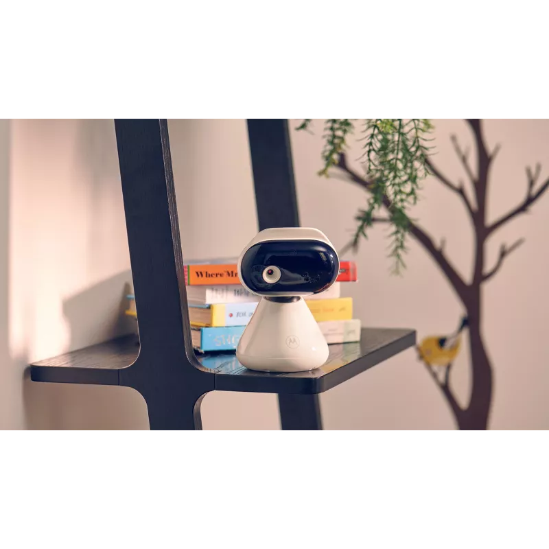 Motorola PIP1500 vigilabebés con vídeo, pantalla en color de 5 pulgadas, 480 x 272, FHSS, alcance de 300 m, comunicación bidireccional, visión nocturna por infrarrojos, control de temperatura ambiente, blanco/negro