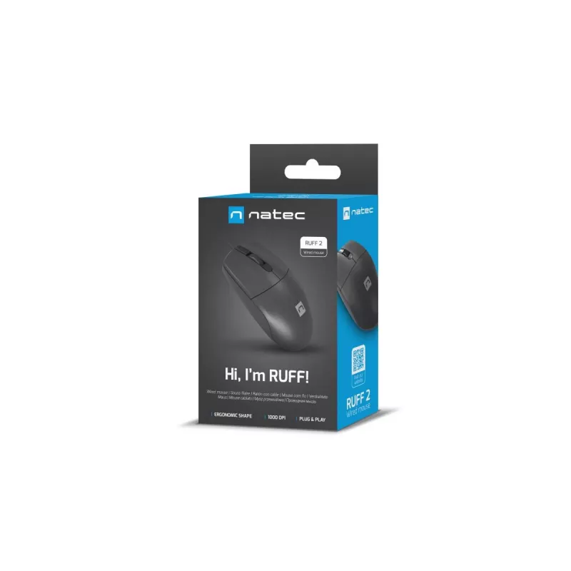 Ratón NATEC USB Natec Ruff 2 1000dpi óptico negro