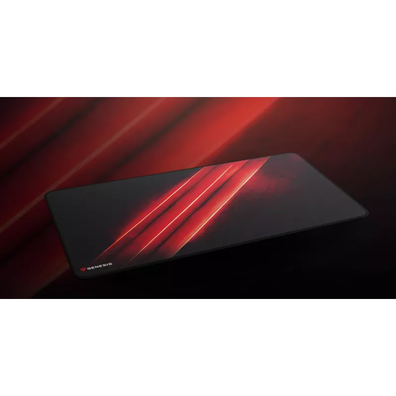 Alfombrilla gaming GENESIS Carbon 500 Maxi Flash G2 negra, roja