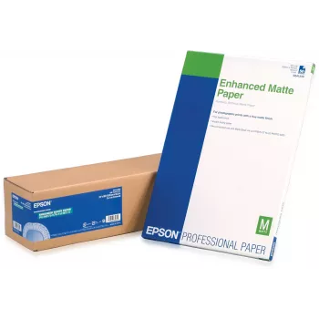 Papel Epson Enhanced Matte, 24 pulgadas x 30,5 m, 189g/m², 30,5 m, 60,9 cm, 61 cm (24 pulgadas), mate, 265 µm, 189 g/m²