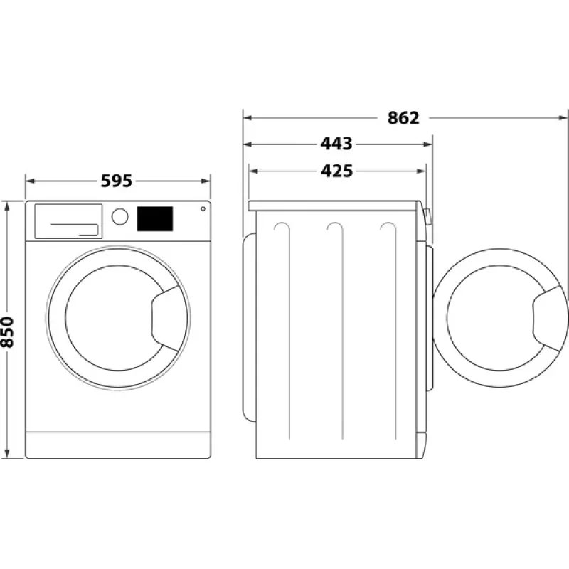 Lavadora Indesit MTWSE 61294 WK EE carga frontal 6 kg 1151 rpm blanca