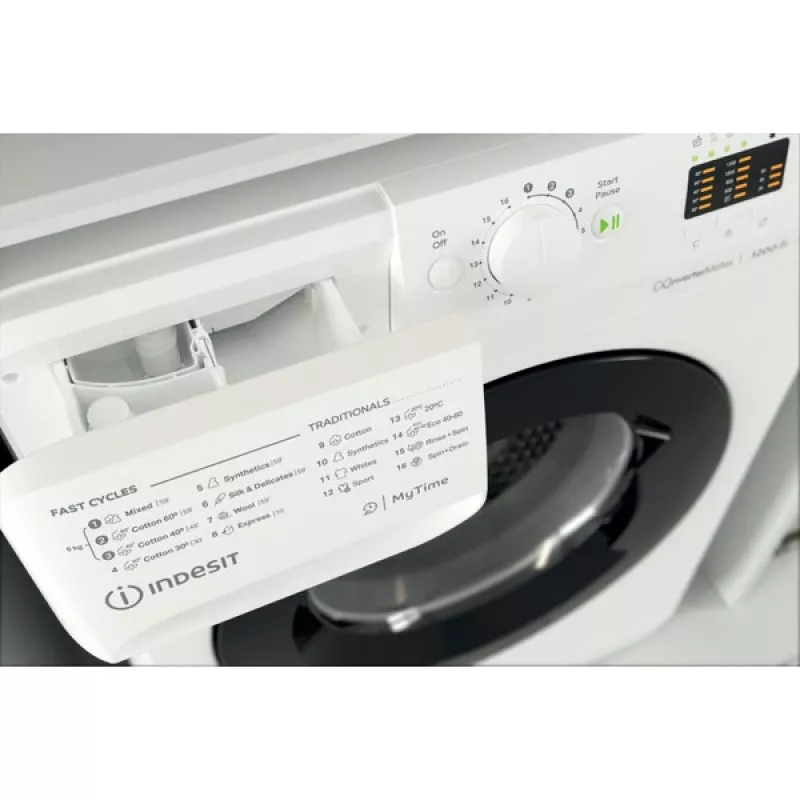 Lavadora Indesit MTWSA 61294 WK EE de carga frontal 6 kg 1151 rpm blanca