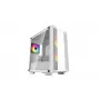 Caja de PC DeepCool CC360 WH ARGB Mini Tower blanca — Micro-ATX/Mini-ITX, cristal templado, 2x 3,5
