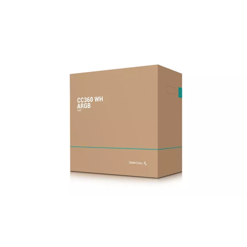 Caja de PC DeepCool CC360 WH ARGB Mini Tower blanca — Micro-ATX/Mini-ITX, cristal templado, 2x 3,5