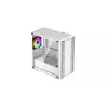 Caja de PC DeepCool CC360 WH ARGB Mini Tower blanca — Micro-ATX/Mini-ITX, cristal templado, 2x 3,5
