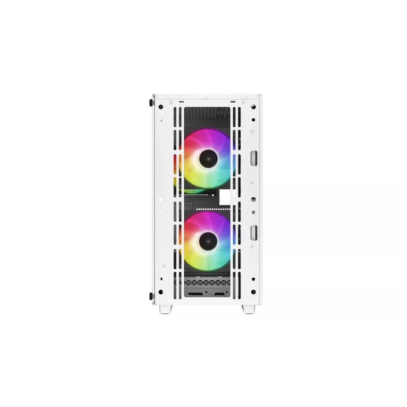 Caja de PC DeepCool CC360 WH ARGB Mini Tower blanca — Micro-ATX/Mini-ITX, cristal templado, 2x 3,5