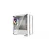 Caja de PC DeepCool CC360 WH ARGB Mini Tower blanca — Micro-ATX/Mini-ITX, cristal templado, 2x 3,5