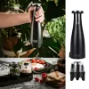 Adler AD 4449B set de molinillos eléctricos de sal y pimienta, 3 molinillos, muelas de cerámica, carga USB-C, batería de litio, 7 W, 150 ml, negro mate