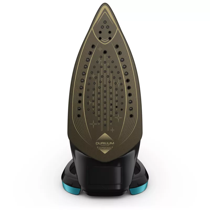 Plancha de vapor Tefal Puregliss FV8066 suela Durilium AirGlide Autoclean 3000 W negra, azul