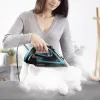 Plancha de vapor Tefal Puregliss FV8066 suela Durilium AirGlide Autoclean 3000 W negra, azul