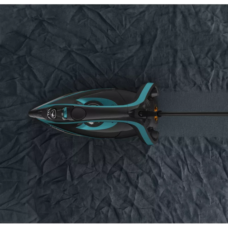 Plancha de vapor Tefal Puregliss FV8066 suela Durilium AirGlide Autoclean 3000 W negra, azul