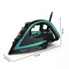Plancha de vapor Tefal Puregliss FV8066 suela Durilium AirGlide Autoclean 3000 W negra, azul