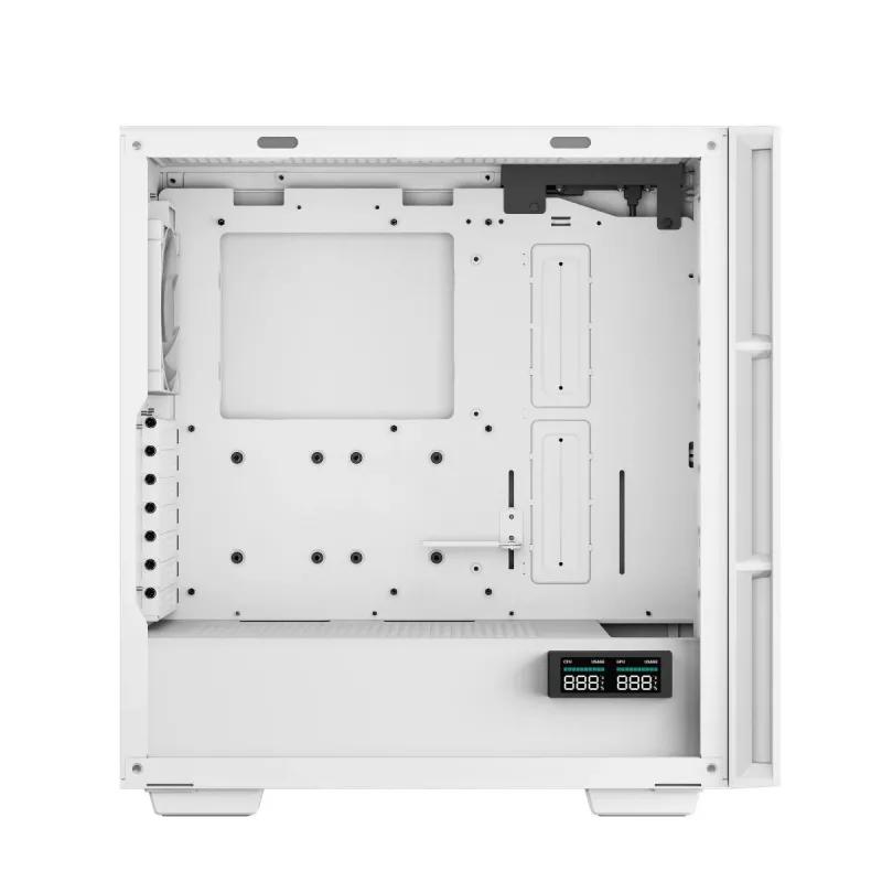 DeepCool CH560 Digital WH caja de PC Mid-Tower, E-ATX/ATX, cristal templado, 3 ventiladores ARGB de 140 mm, pantalla de estado digital, USB-C, blanca
