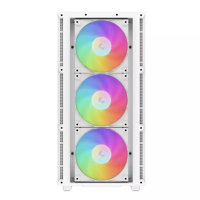 DeepCool CH560 Digital WH caja de PC Mid-Tower, E-ATX/ATX, cristal templado, 3 ventiladores ARGB de 140 mm, pantalla de estado digital, USB-C, blanca