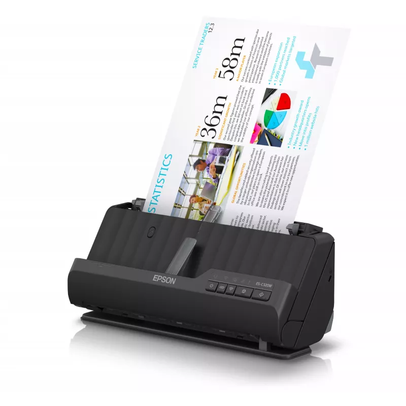 Epson ES-C320W escáner de alimentación ADF + 600 x 600 DPI A4 negro