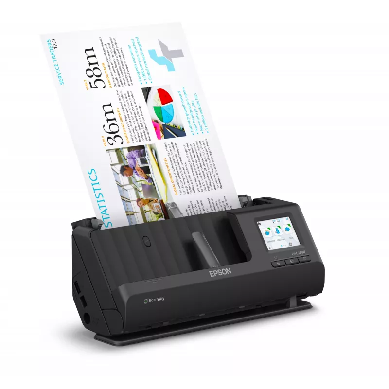 Epson ES-C380W escáner de alimentación ADF + 600 x 600 DPI A4 negro