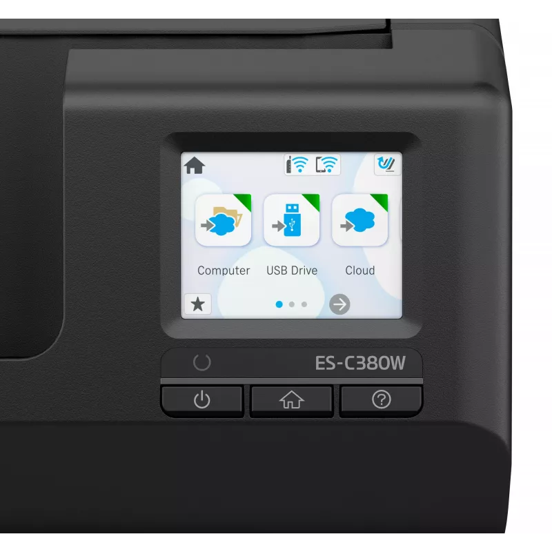 Epson ES-C380W escáner de alimentación ADF + 600 x 600 DPI A4 negro