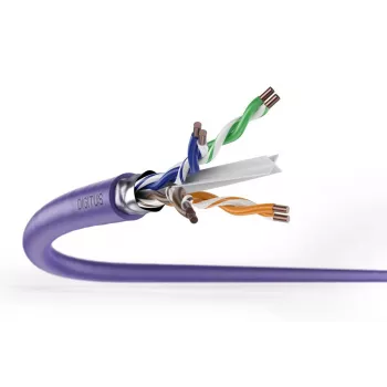 DIGITUS cable de instalación - CAT6 - F/UTP - AWG 23/1 - 100m - violeta