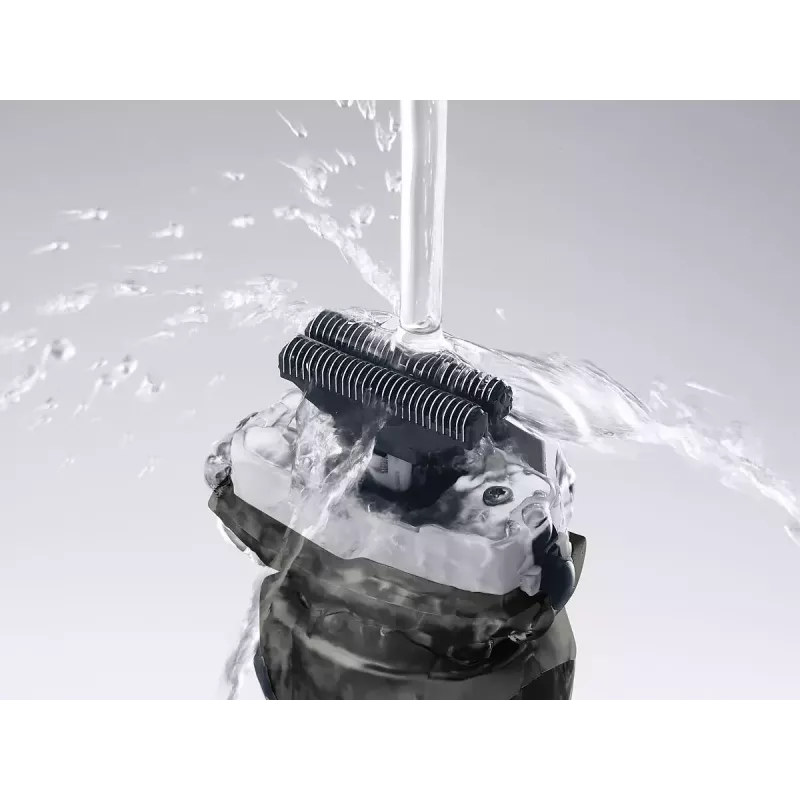 Panasonic ES-RW33 afeitadora eléctrica de láminas, Wet & Dry, inalámbrica, recortadora desplegable, autonomía de 30 min, negro/plateado