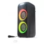 Sharp PS-949 XParty Street Beat altavoz para fiestas, 132 W, Bluetooth 5.0, batería integrada, 12 h de reproducción, IPX4, USB/AUX, espectáculo de luces LED, negro