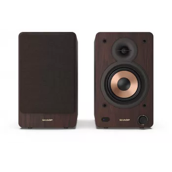 Sharp BOOKSHELF SPEAKERS altavoces de estantería de 2 vías marrón con cable e inalámbricos 60 W