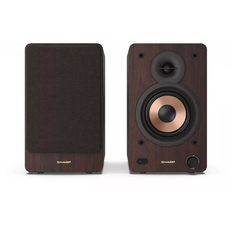 Sharp BOOKSHELF SPEAKERS altavoces de estantería de 2 vías marrón con cable e inalámbricos 60 W
