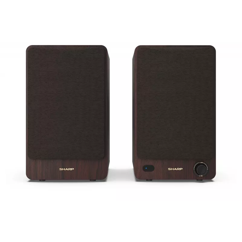 Sharp BOOKSHELF SPEAKERS altavoces de estantería de 2 vías marrón con cable e inalámbricos 60 W