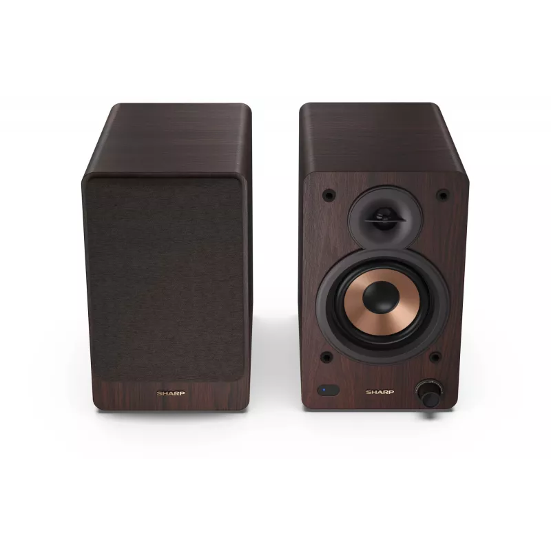 Sharp BOOKSHELF SPEAKERS altavoces de estantería de 2 vías marrón con cable e inalámbricos 60 W