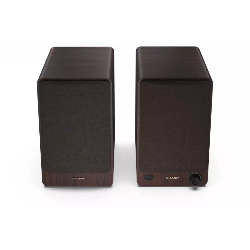 Sharp BOOKSHELF SPEAKERS altavoces de estantería de 2 vías marrón con cable e inalámbricos 60 W