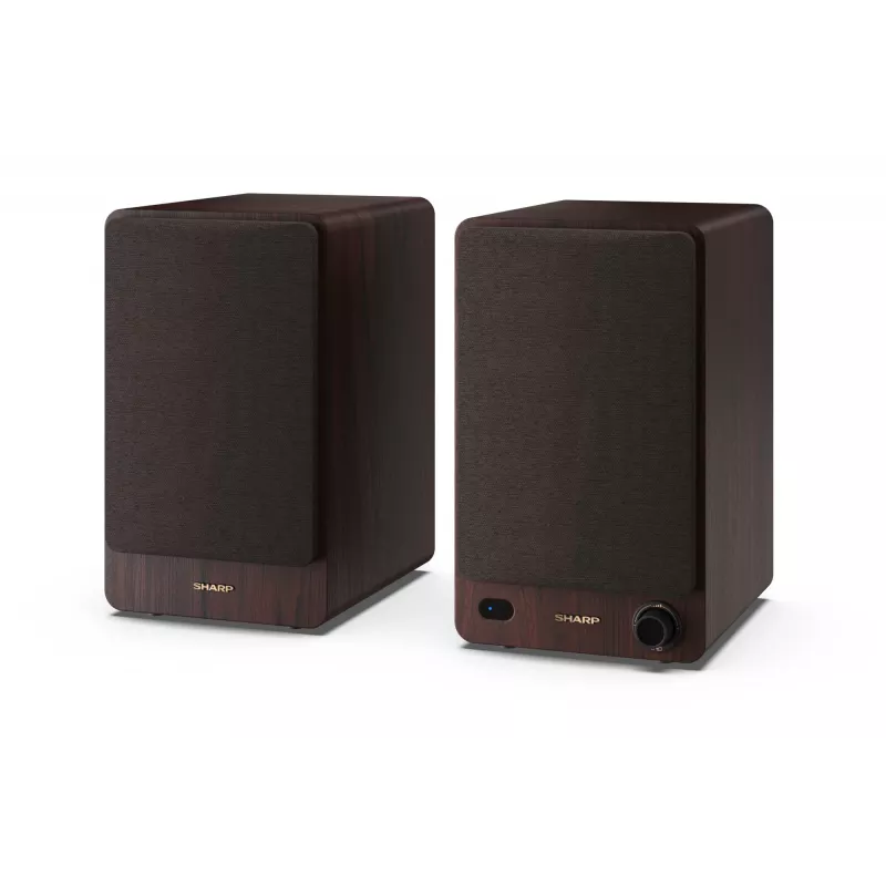 Sharp BOOKSHELF SPEAKERS altavoces de estantería de 2 vías marrón con cable e inalámbricos 60 W