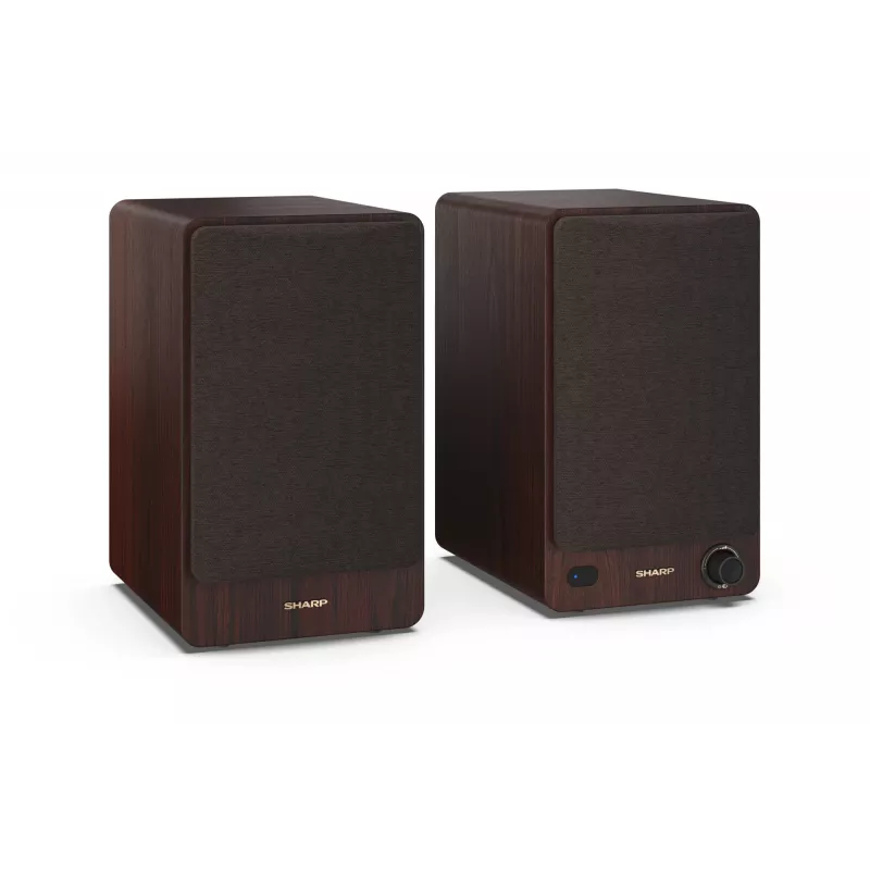 Sharp BOOKSHELF SPEAKERS altavoces de estantería de 2 vías marrón con cable e inalámbricos 60 W