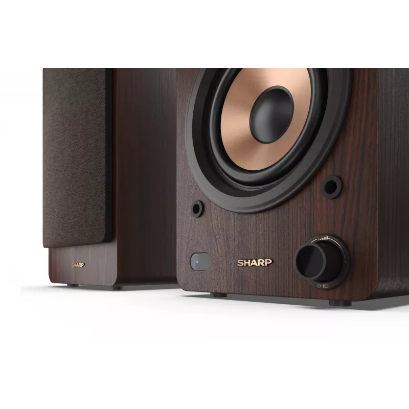 Sharp BOOKSHELF SPEAKERS altavoces de estantería de 2 vías marrón con cable e inalámbricos 60 W