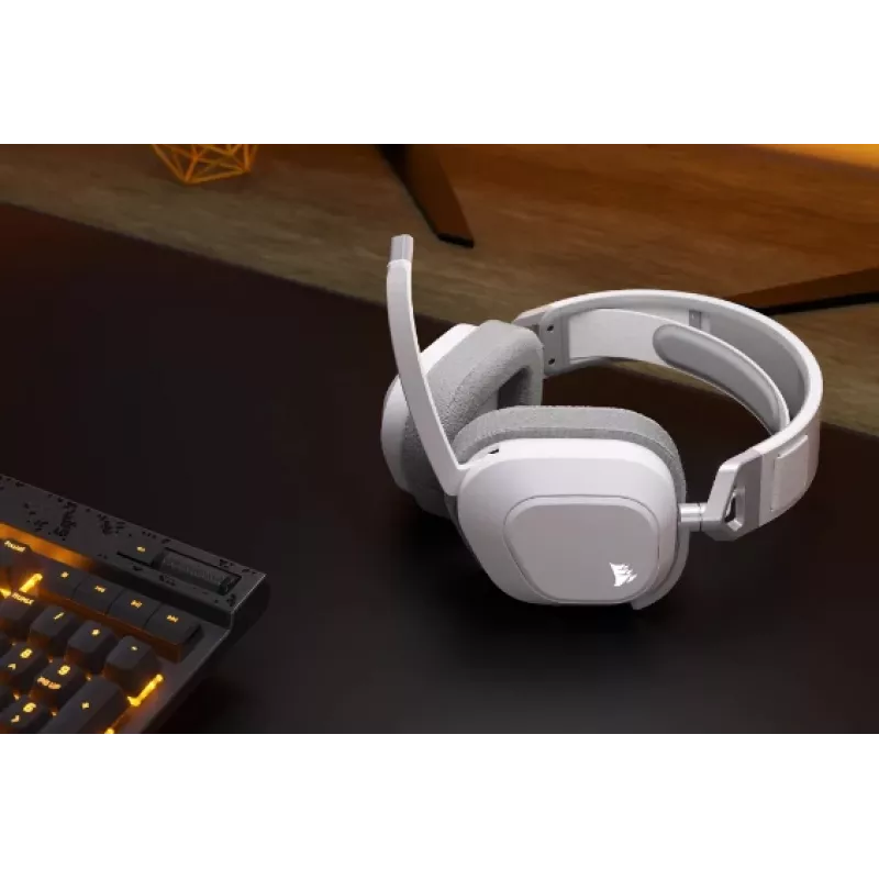 CORSAIR auriculares gaming HS80 MAX – inalámbricos – blanco