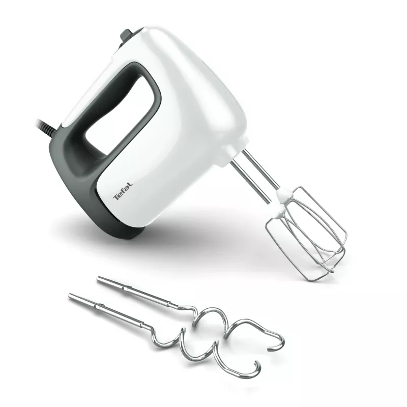 Batidora de mano Tefal Prep'Mix HT4621 — 500 W, 5 velocidades, varillas de metal, blanca