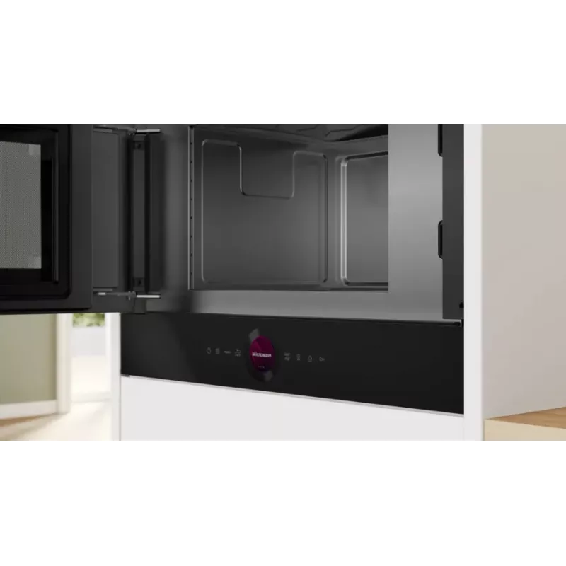 Microondas de integración Bosch Serie 8 BFL7221B1 — 900 W, 21 L, control táctil, negro