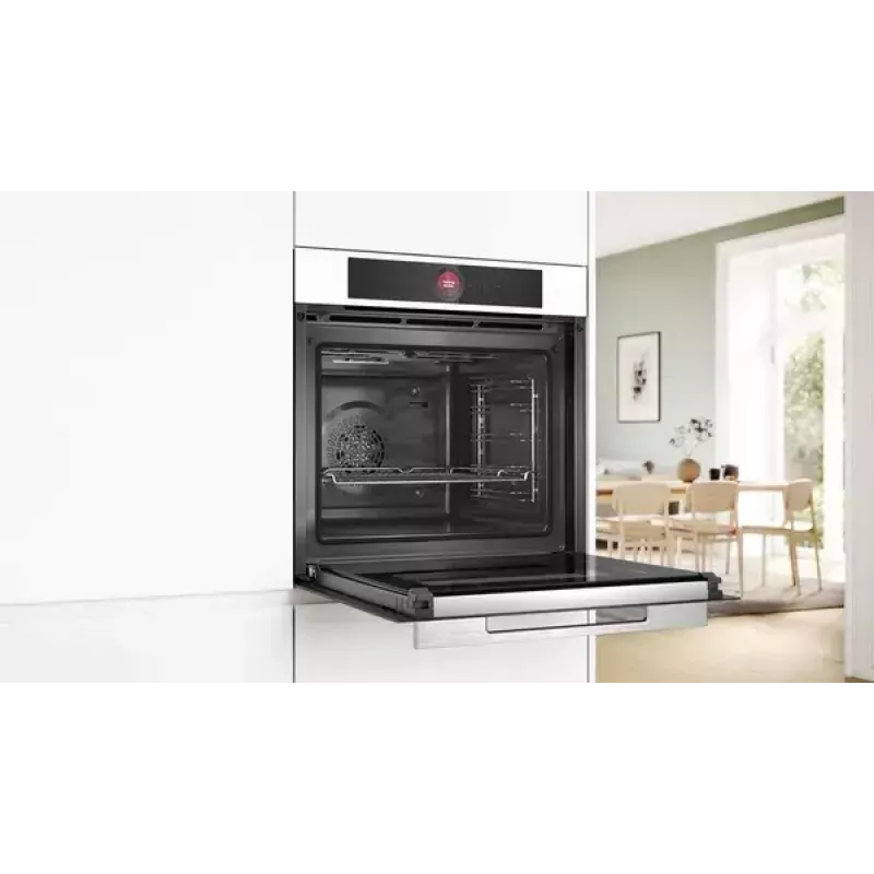 Horno de integración Bosch HBG7721W1S, eléctrico, pirolítico