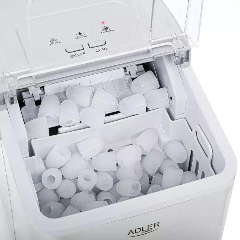 Máquina de cubitos de hielo Adler AD 8086 Potencia 100 W Plata