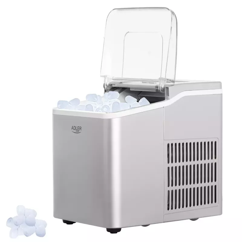 Máquina de cubitos de hielo Adler AD 8086 Potencia 100 W Plata