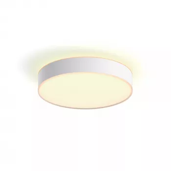 Lámpara de techo inteligente Philips Hue White Ambience Enrave mediana, Bluetooth, blanca, LED, metal, bombilla integrada