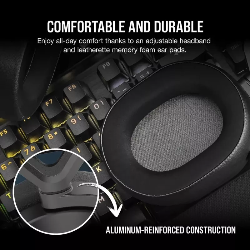 CORSAIR Auriculares gaming HS65 - Wireless - Carbon